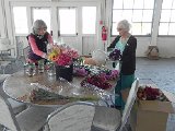 DSCN7321  Gail and Ruth start on the flowers that we got at Trader Joe&#39;s