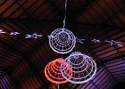 DSCN6590  stars and bells hang in the rafters of the big covered market
