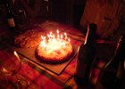 DSCN6283  Birthday cake with candles