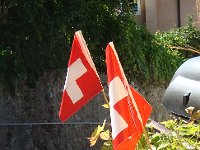 DSC05741  Swiss flags are everywhere on August 1