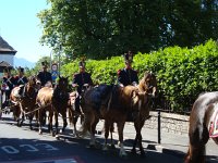 DSC05747  the calvary arrives from the left (musee de Montreux roof on the far edge) and stops in front of the Maison du Maitre