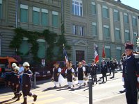 DSC05760  finally the people move from the school yard to the memorial park across the street