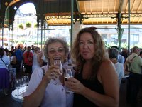 DSC05782  Christine and Angela raising glasses to the confederation