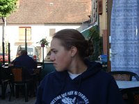 DSC05876  Nikki in Pont de Pointes where we stopped for coffee