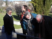 DSCN1128  We begin the tour of Forcalquier at the monastery gardens