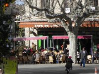 DSCN1180  Forcalquier cafe attracts some customers