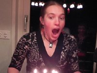 DSCN0564  Then the cake and candles!