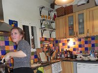 DSCN0586  Nikki and Mary Jo made mushroom soup in the oddly equipped kitchen in our apartment