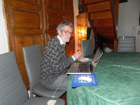 DSCN0587  Francis goes online