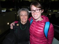 DSCN0594  Christine and Vivianne in the airport