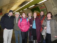 DSCN0605  Group at our home Metro stop, Strasbourg St-Denis