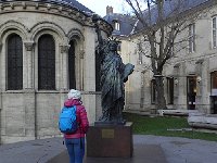 DSCN0876  Vivi approaching the Statue of Liberty