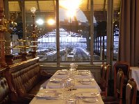DSCN0934  Elegant dining possible with a view of departing TGVs