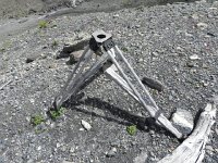 DSCN8024  I found this abandonned tripod up on the moraine