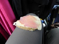 DSCN7892  Transit food: bread, cheese and ham