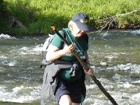 DSCN8298  Natalia rolled up her cuffs but also wore her hiking shoes