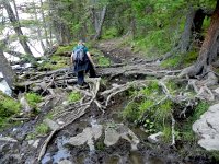 DSCN8311  The trail along the first lake was awful! Natalia was squishing along in her wet shoes