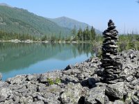 DSCN8450  The outlet from the lake was between us and the trail