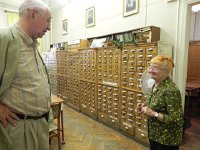 DSCN8636  It has a old library and an old librarian (Yuri at left, librarian at right)