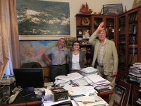 DSCN8643  Arkady Tishkov (Dep. Dir. ) Raisa Gracheva, and Yuri (exuberant one)