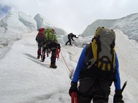 DSC06210  Phico finding a challenging route through the seracs
