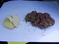 DSCN7598  Apple, bleu de brébis and some charcuterie de l&#39;Ardèche