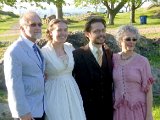 P1000812  The newlyweds with Greg and Christine, opting for the shaded look