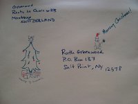 DSC06351  Ruth&#39;s envelope also got festive drawings