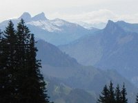 DSCN9898  Les Tours above Leysin (L)  and the Dent de Corjon (R)