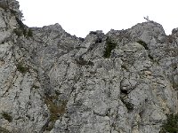 DSCN9901  Starting up through the cliffs to the cross