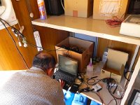 DSCN0063  Ken checking on his device