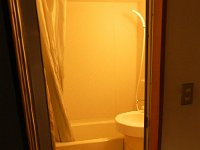 DSCN0094  Not so much a bathroom as a bath container, but it makes sense to put all the wet stuff in a plastic bin.