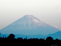 DSCN0273  An hour or two later from the freeway we catch sight of Mt. Fuji in the evening light