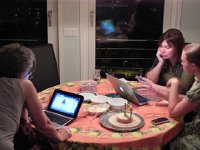 DSCN9960  Back in Montreux, we updated each other on IT stuff