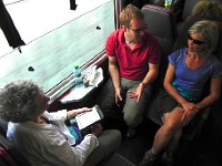 DSCN9154-2  Christine, Jeremy and Sarah on the little train from Brig to Ulrichen