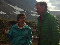 IMG 0525-2  Sharon and Leo as the sun drops behind the mountains