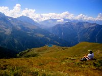 IMG 5027-2  We snacked a bit with the snow-making pond far below