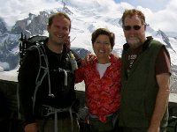 IMG 5157-2  Jeremy, Sharon and Bruce after a strenous exit from the train