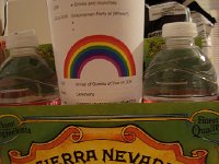 DSC06013  Welcome Pack: sunscreen, popcorn, water, AlkaSelzer, Advil, Champagne, Chewing Gum