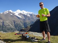 DSC01035  Jeremy and his just desserts at Topalihütte.
