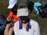 DSCN2246  Christine enjoys her (heavy) avocado and fresh tomatoes!
