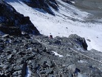 DSCN2254  The route was exposed and icy, so the ropes were welcome.