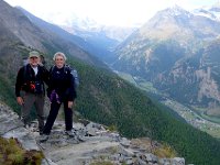 DSC01067  Greg and Christine with the Mattertal below