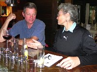DSCN2388  Leo and Christine testing the bar at the Hotel Hannigalp