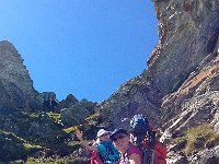 IMG 1312  A very steep gully with cables got us to the top