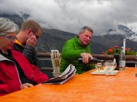 DSCN2179  Apèro time at the restaurant half way down to Zinal