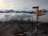 IMG 1326  Starting point for the day, Weisshorn (L) and Dent Blanche (R) in the distance.