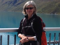 IMG 2397  Sarah pauses on the dam.