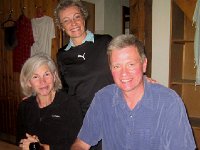 IMG 9090  Sarah, Christine and Leo using wine to prepare for dinner.