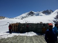 20140406 122111  This is what remains of the old Cabane de Tracuit, where I stayed with Jeff and Faerthen. Bishorn on the left and Weisshorn on the right.